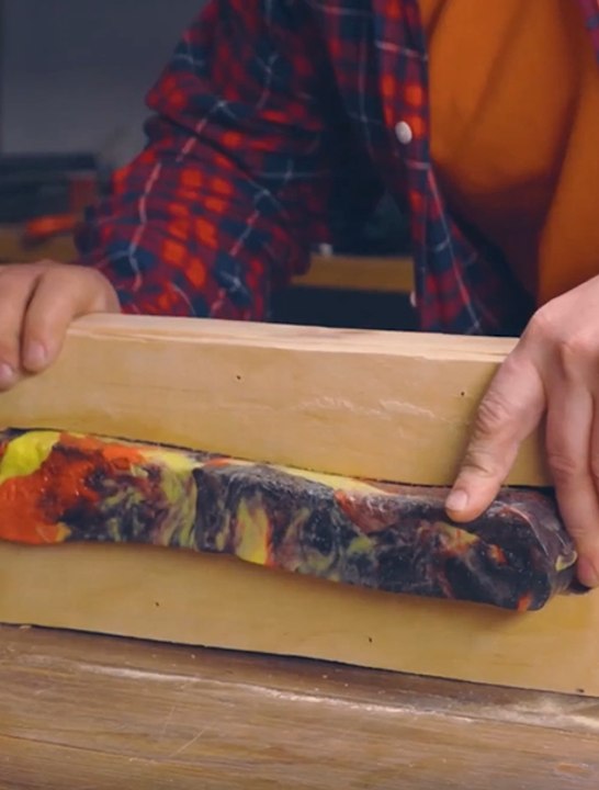 Recycled plastic + heat = a surprisingly strong axe handle