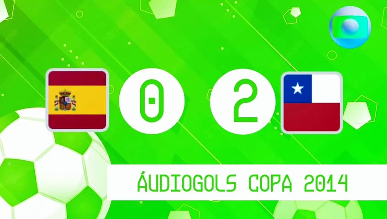 Áudiogols | Espanha 0x2 Chile (Globo 2014)