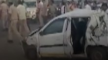 जयपुर में बेकाबू बस ने 8 कारों को रौंदा, Video