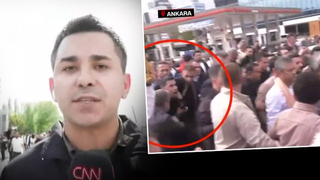 CNN TÜRK muhabirine Ali Mahir Başarır'dan saldırı