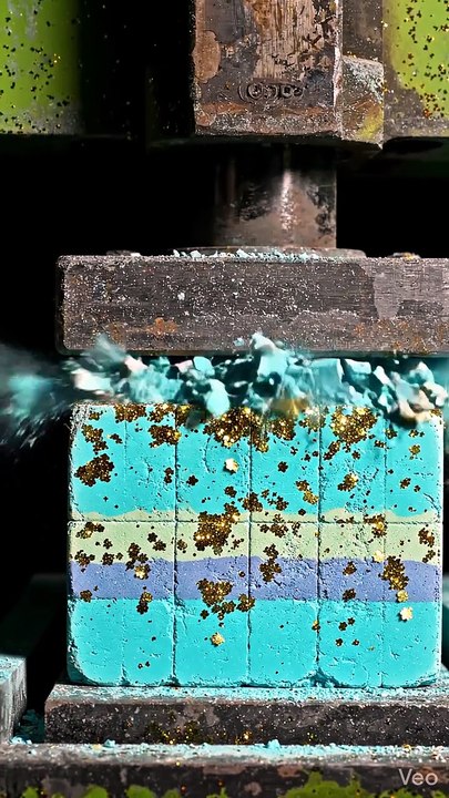 Crushing a chalk block into fine powder... 😳💥✨