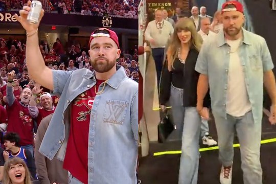 Taylor Swift deja que Travis Kelce se robe el show durante el partido entre Knicks y Cavaliers