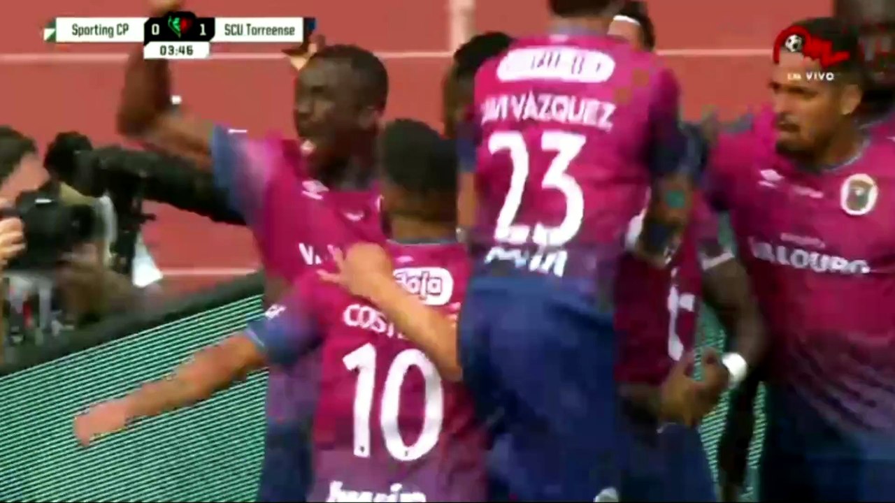 Gol del Sport Clube Unido Tirreen en la final de la Copa de Portugal