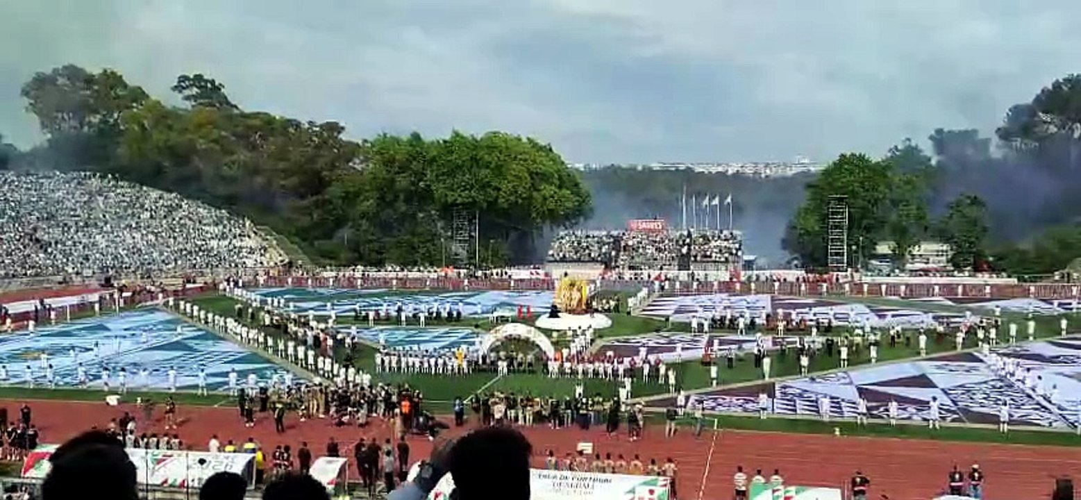Hino nacional antes do Sporting-Torreense