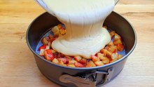 Einfaches Rezept für unglaublichen Karamell Apfelkuchen! Selbst ein Kind könnte das backen