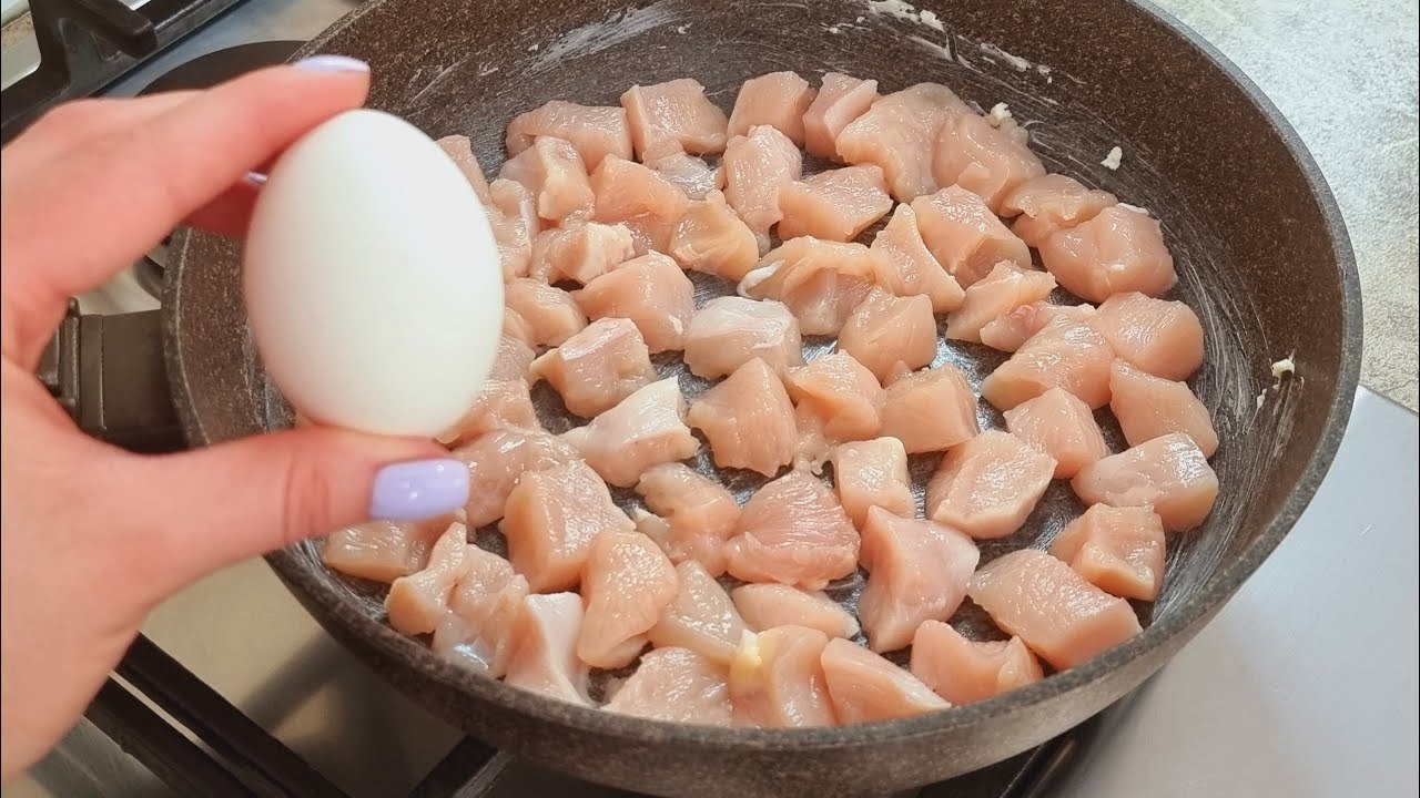 Hähnchenfilet mit Ei – das beste Rezept in nur 10 Minuten. So kocht eine Frau schnell!