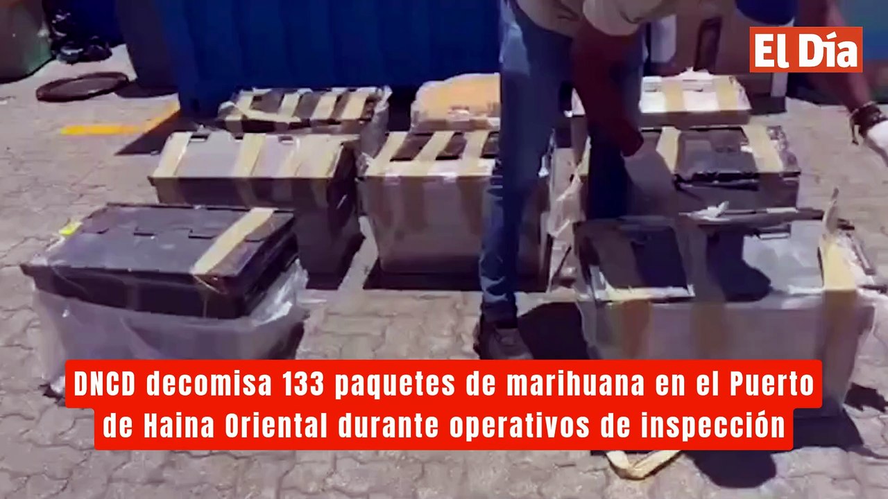 DNCD decomisa 133 paquetes de marihuana en el Puerto de Haina Oriental durante operativos de inspección