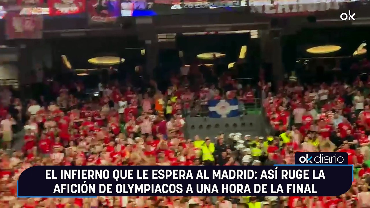 El infierno que le espera al Madrid: así ruge la afición de Olympiacos a una hora de la final