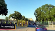 Roma, l'arrivo del pullman
