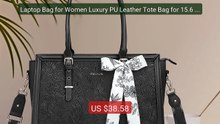 Laptop Bag for Women Luxury PU Leather Tote Bag for 15.6 16 17... -- Best Buy 2026 | Great Quality!