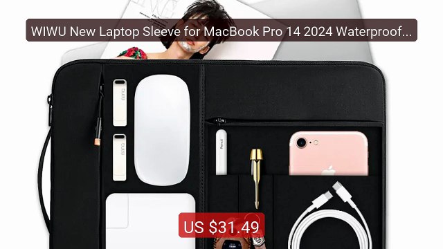 WIWU New Laptop Sleeve for MacBook Pro 14 2024 Waterproof N... Top Pick 2026 | Unbeatable Price!