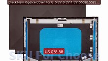 Black New Repalce Cover For G15 5510 5511 5515 5520 5525 P105F... -- Hot Deal 2026 | Limited Offer!