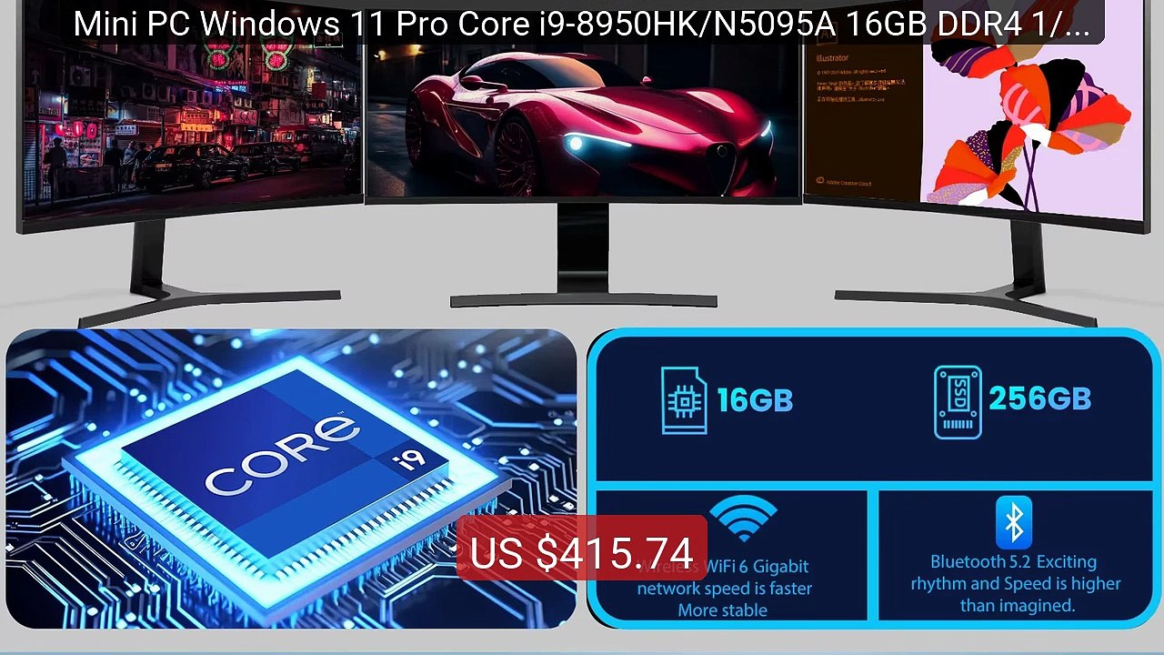 Mini PC Windows 11 Pro Core i9-8950HK/N5095A 16GB DDR4 1/2TB SSD P... -- Best Deal 2026 | Shop Now!