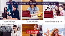 For 16 "Asus VivoBook s 16 flip OLED tp3604 2 in 1 PU leather ... -- Best Buy 2026 | Great Quality!