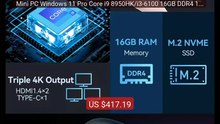Mini PC Windows 11 Pro Core i9 8950HK/i3-6100 16GB DDR4 1TB S... -- Amazing Value 2026 | Must Have!