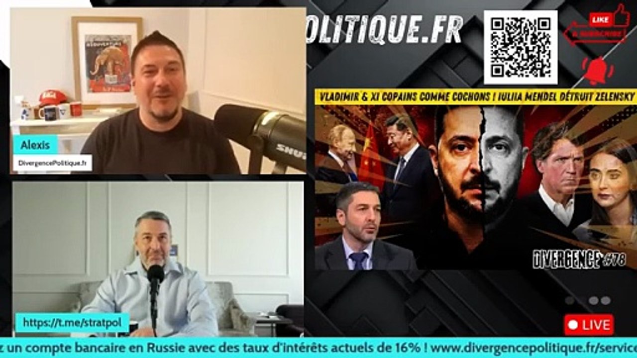 Divergence Politique n°78 avec Xavier MOREAU - 24.05.2026 - VLADIMIR & XI COPAINS COMME COCHONS ! - IULIIA MENDEL DETRUIT ZELENSKY