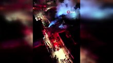 Amasya’da tek katlı evde çıkan yangında alevler geceyi aydınlattı