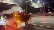 판교분기점 근처 차량 화재..."엔진룸 발화 추정" / YTN