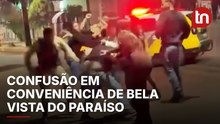 Cinco são presos e dois policiais ficam feridos após confusão em conveniência no PR