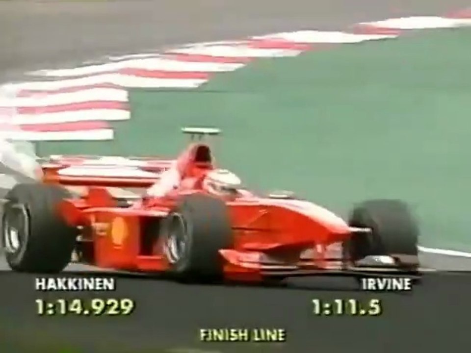 F1 – Eddie Irvine (Ferrari V10) laps in qualifying – France 1998