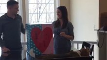It's a boy! - Adorable gender reveal fills the future dad with joy