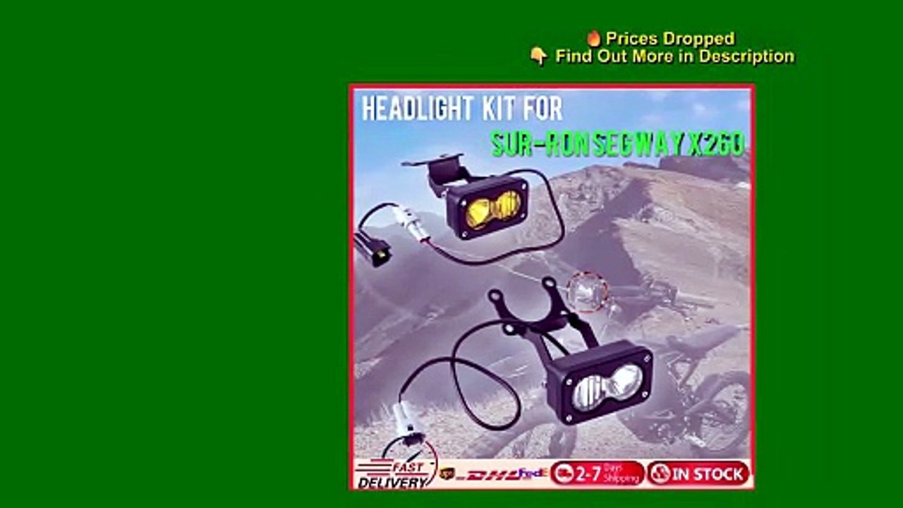 3 Inch Motorcycle Headlight Kit for Sur-Ron Segway X260 For Talaria Clear White 6000-6500K Flood Light Pods Combo Kit Front Lamp