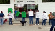 Padres de familia protestan en la escuela “Niños Héroes de Chapultepec en Sabinas, Coahuila