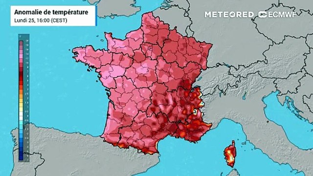Anomalies températures France