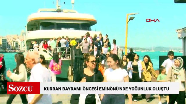 Kurban Bayramı öncesi Eminönü'nde yoğunluk oluştu