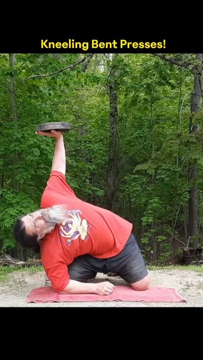 Kneeling Bent Presses 50lb!