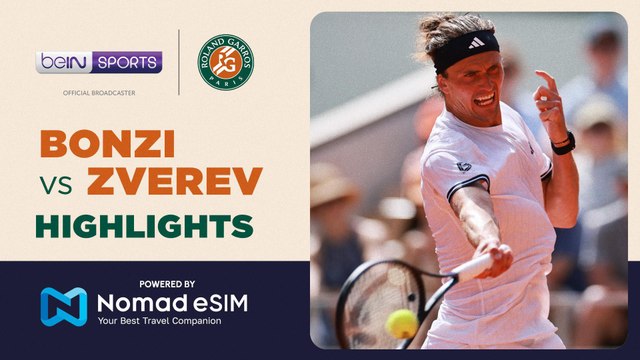Benjamin Bonzi vs Alexander Zverev | Roland-Garros 2026 | Match Highlights