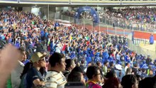 Afición del Cruz Azul festeja el autogol