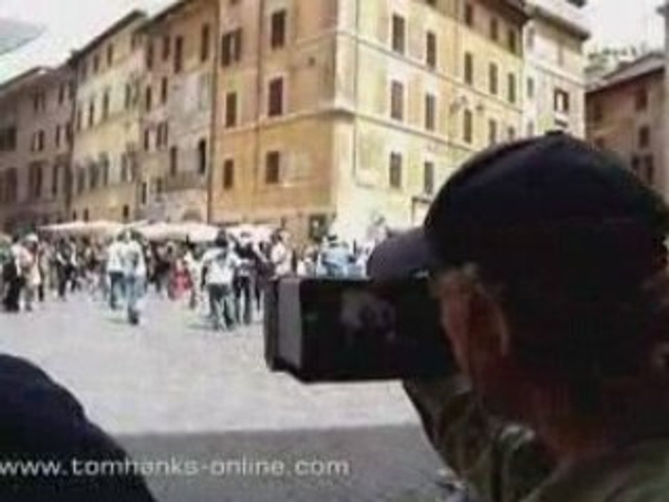 Tom Hanks & Ron Howard on the set of "Angels & Demons"