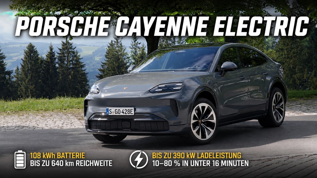 Porsche Cayenne Electric in Slate Grey Metallic | 390-kW-Ladung