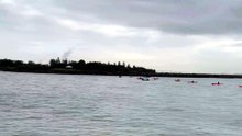 Rising Tide protest on Newcastle Harbour