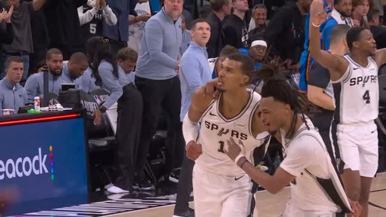 Wembanyama drains a half-court buzzer beater