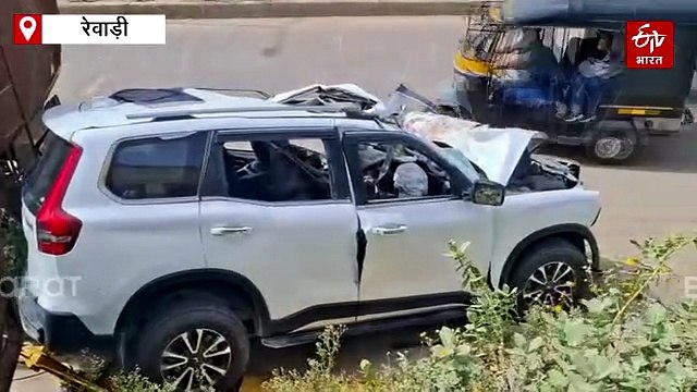 रेवाड़ी हाईवे पर दर्दनाक हादसा, स्कॉर्पियो-ट्रक की भीषण टक्कर में एक ही परिवार के तीन लोगों की मौत