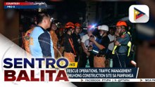 PNP, nag-iimbestiga rin sa pagguho ng ginagawang gusali sa Angeles, Pampanga; PNP, tumutulong din sa rescue operations at area security