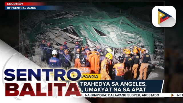 Nasawi sa gumuho na ginagawang gusali sa Angeles, Pampanga, nadagdagan pa; Angeles City LGU, nakikipag-ugnayan sa may-ari at contractor ng ginagawang gusali | ulat ni JM Thompson