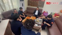 基警抓喪屍煙彈分裝場受傷 童子瑋前往派出所慰問