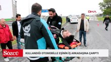 Kullandığı otomobil, eşinin mesai arkadaşının motosikletiyle çarpıştı: 1 ağır, 2 yaralı