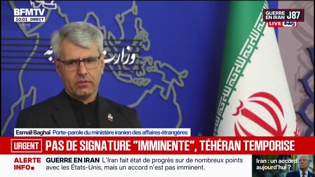Négociations États-Unis/Iran: un consensus sur plusieurs points, mais pas d'accord imminent , selon le porte-parole du ministère des Affaires étrangères iranien