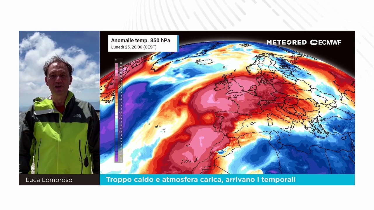 Troppo caldo e atmosfera carica, arrivano i temporali