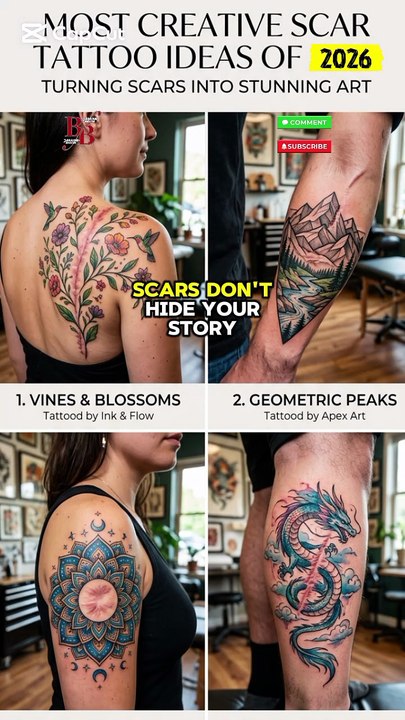 Powerful Scar Tattoo Ideas 2025 🔥 Healing Through Tattoo Art