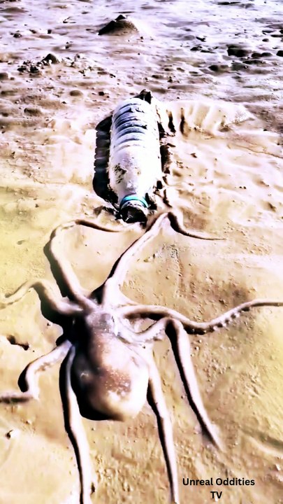 Octopus Finds Free Apartment on the Beach