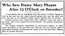 Tuesday, April 29th, 1913, Who Saw Pretty Mary Phagan After 12 O'Clock on Saturday?