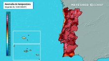 Anomalias térmicas poderão ultrapassar os 10 ºC em Portugal durante o pico da “cúpula de calor”