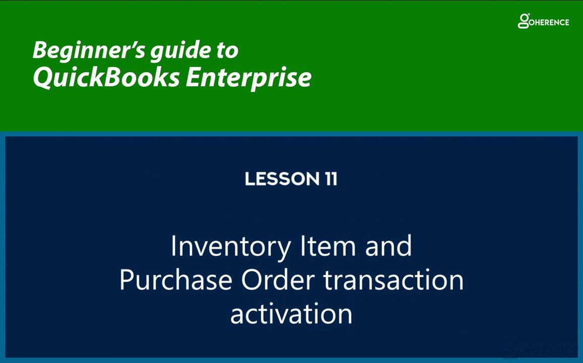 11 - Inventory Item and Purchase Order transact...