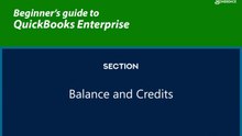 BALANCE & CREDITS LESSON