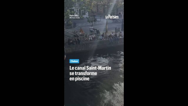 Chaleur à Paris : des jeunes sautent dans le canal Saint-Martin